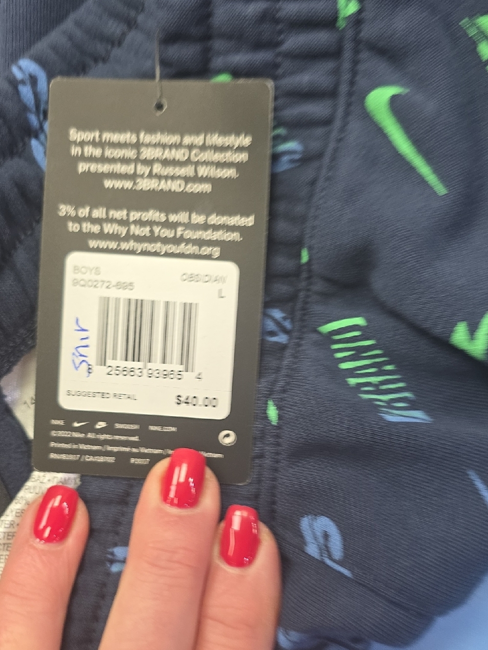 Nike Light Blue & Navy Boys' Athletic Tee and Shorts Set - Picture 4 of 5